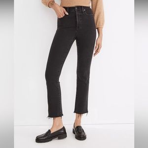 MADEWELL grey curvy Cali Demi boot jean